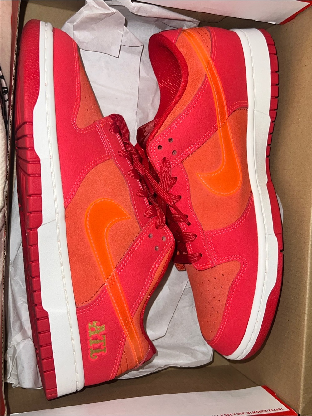 Nike Dunk Low ATL Men's Low-Top Sneakers in Red & Orange